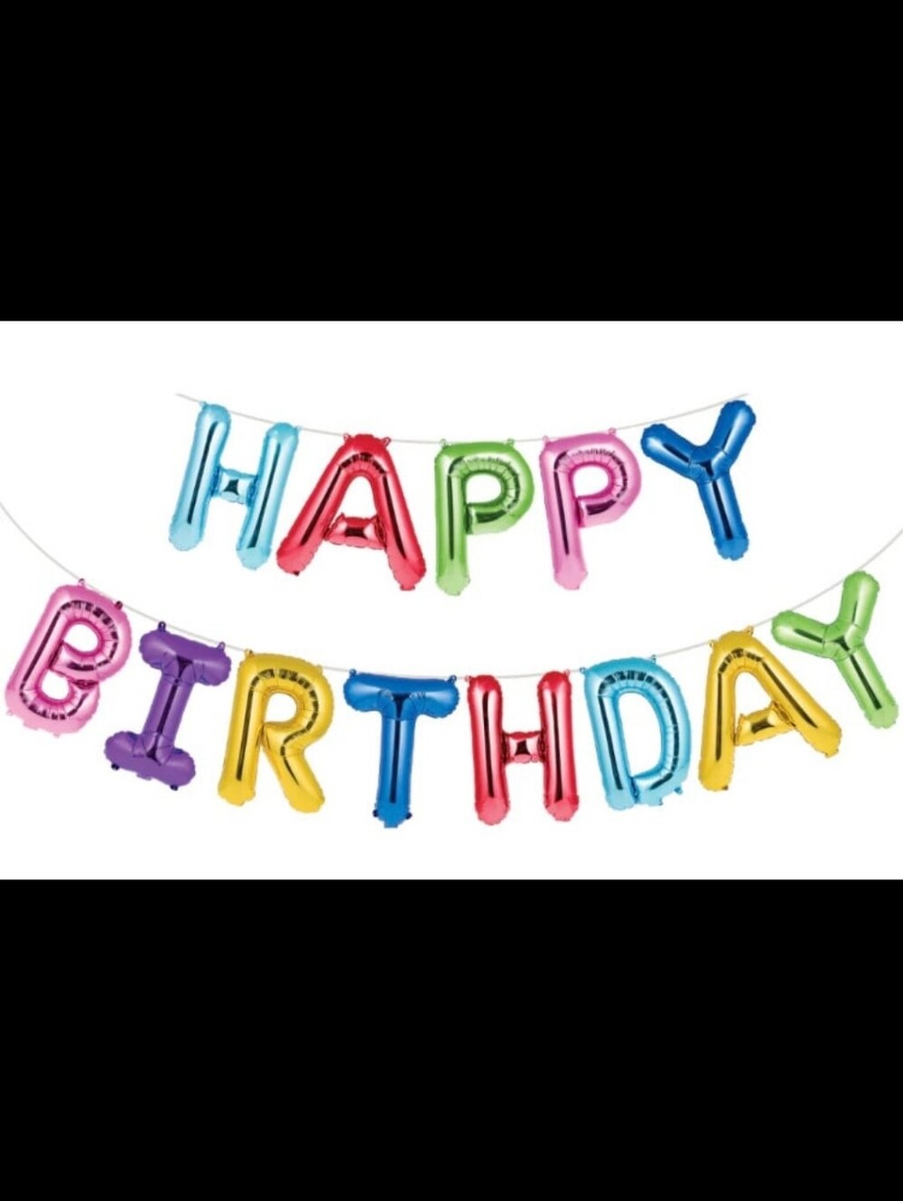 Happy birthday Multicolor 16" Ballon Banner